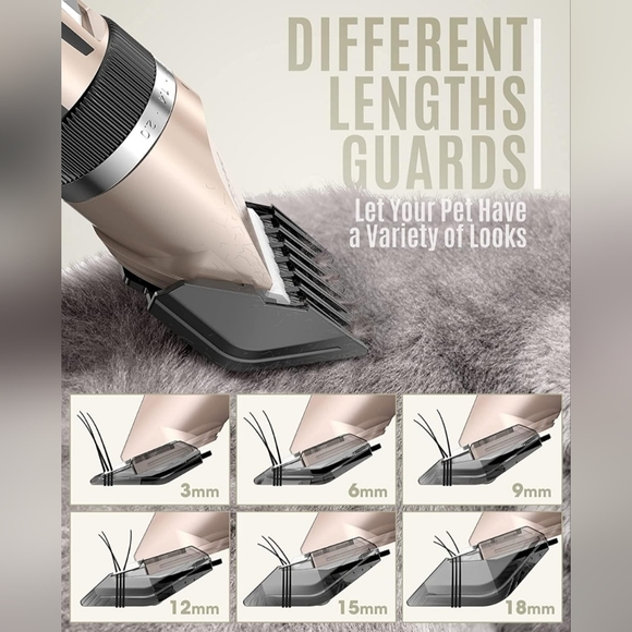 oneisall Dog Shaver Clippers Low Noise Rechargeable Cordless Electric - Picture 5 of 8